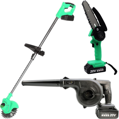 Набор аккумуляторного инструмента Zitrek GreenCut 20 ZKBL20, GreenSaw 20 Extra Power 3в1, 1x2.0 Ач, 1x4.0 Ач