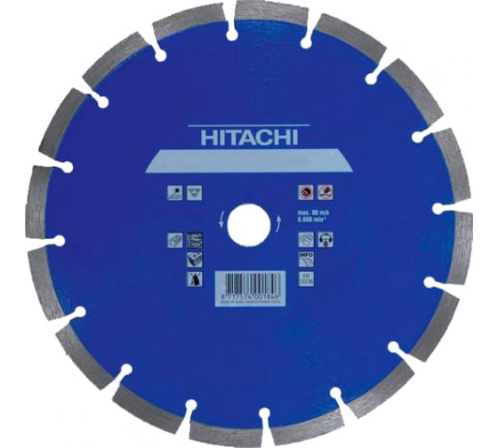 Диск алмазный отрезной сегментированный 300х20мм Hitachi